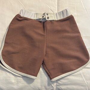 Lainsnow Toast Ribbed Swimsuit Board Shorts